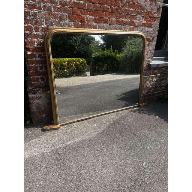 Large English 19th Century Arched Top Overmantle Mirror For Sale - Image 6 of 6