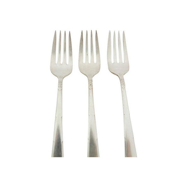 Traditional Antique Silver-Plate Flatware - a Set of 12 For Sale - Image 3 of 6