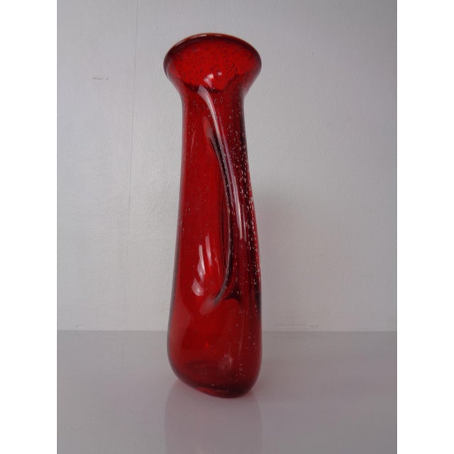 Glass Red Murano Glass Vase, Italy, 1960s For Sale - Image 7 of 18