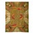 1890s Green Asparagus Foliate Antique American Hooked Rug 4' 3" X 5' 8" Handknotted Wool Carpet For Sale