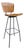 Mid Century Arthur Umanoff Wood Slatted Bar Stool For Sale