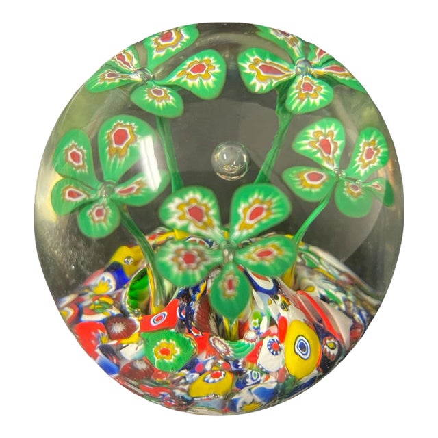 Vintage Gentile Blown Glass Paper Weight For Sale