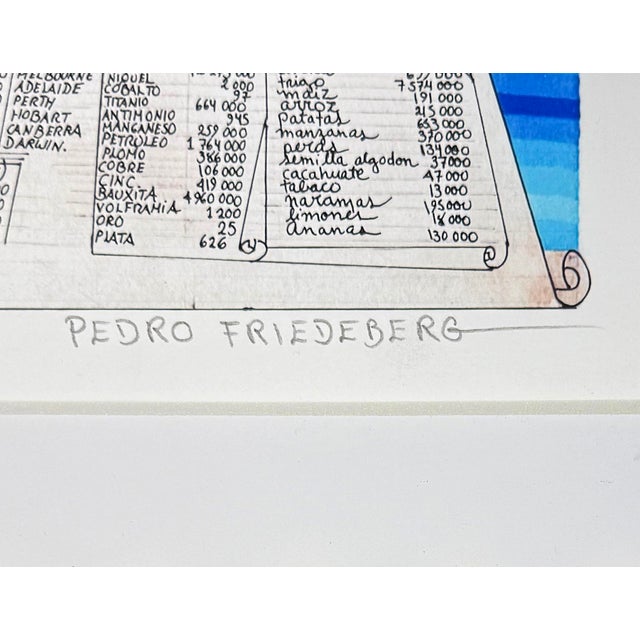 Serigraph in colors on paper. Hand signed lower right by Pedro Friedberg. Hand numbered IV/XXX lower left. Framed as...
