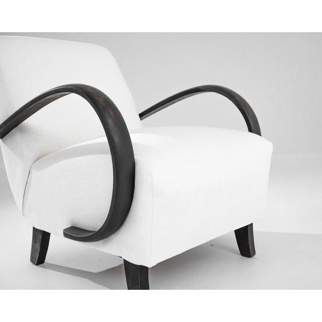 Jindrich Halabala 1930s Czech Wooden Armchair by J. Halabala For Sale - Image 4 of 4