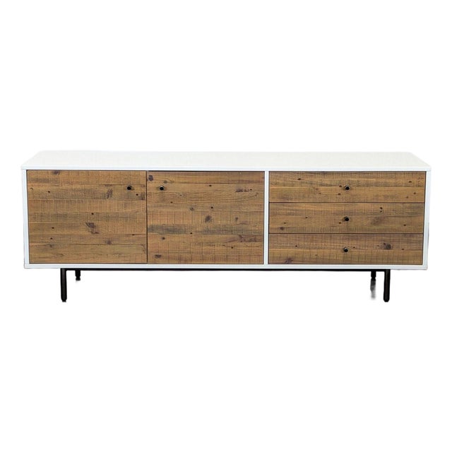 West Elm Reclaimed Wood Media Console For Sale