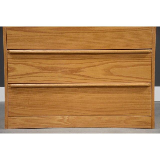 1980s Modern Oak Tall Dresser For Sale - Image 9 of 9