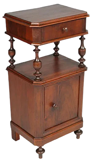 19th-Century Italian Walnut Nightstand