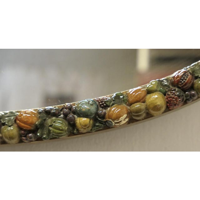 Gilt Oval Gesso Mirror, 1930s For Sale - Image 6 of 7