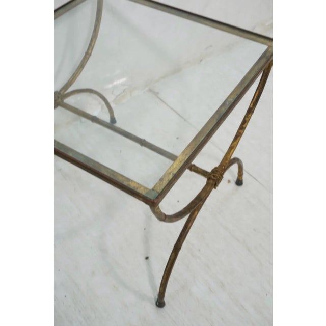 Late 20th Century Late 20th Century Pair, Hollywood Regency Gilt Iron Coffee Tables For Sale - Image 5 of 8