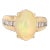 Natural Opal Diamond Ring Vintage 14k Yellow Gold Oval Fine Jewelry size 7.25 For Sale