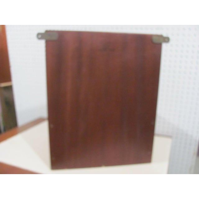 Hans J. Wegner for Getama Floating Nightstand in Teak Glass & Brass 1960s Signed For Sale - Image 11 of 13