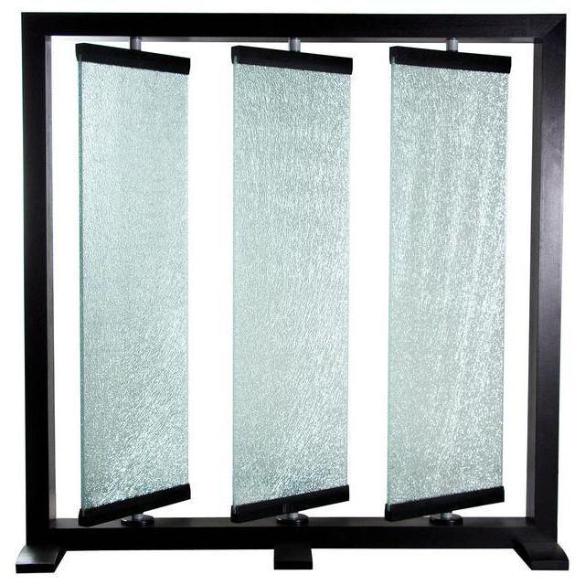 Design Plus Gallery presents a Triple Paneled Crackled Glass Divider from Diamond Sofa. This freestanding divider is built...