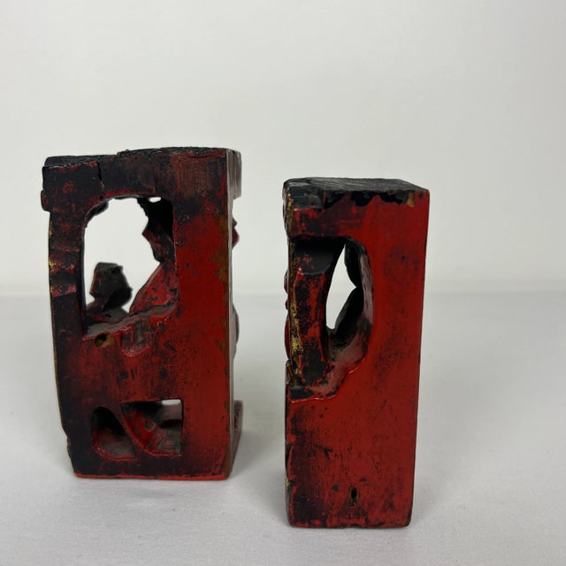 Mid 19th Century Mid 19th Century Carved Figures- a Pair For Sale - Image 5 of 9