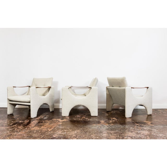 Vintage Geometric Armchairs, 1975, Set of 3 For Sale - Image 4 of 16