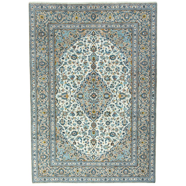 Kashan Hand-Knotted Oriental Rug For Sale - Image 9 of 9