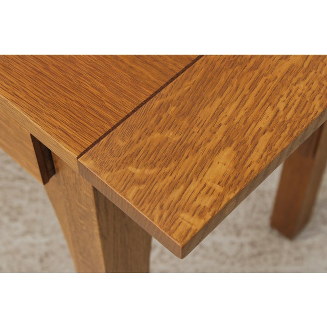 Wood Stickley Mission Oak 3 Drawer Flip Top Sofa Table For Sale - Image 7 of 18