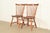 American L. & J. G. Stickley American Colonial Solid Cherry Wood Spindle Back Windsor Side Chairs or Dining Chairs, Pair For Sale - Image 3 of 16