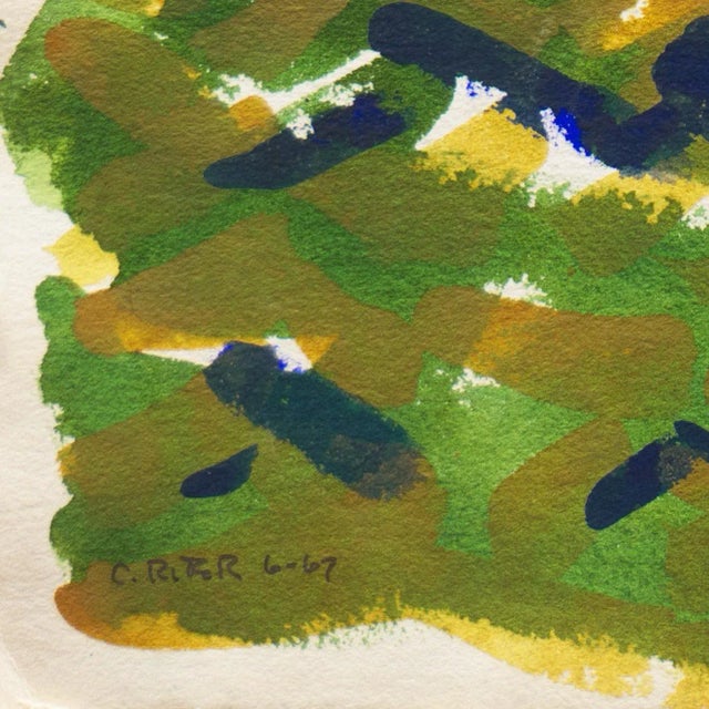 Signed lower left, 'C. Riter' for Carl Frederick Riter (American, born 1915) and dated '6-'67'. Stamped verso with...