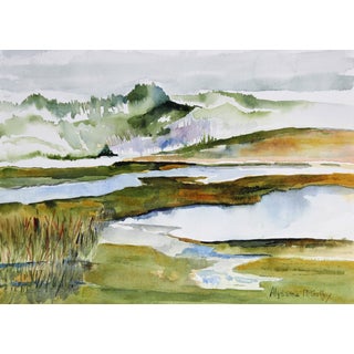 "Marsh" West Marin, CA Watercolor For Sale