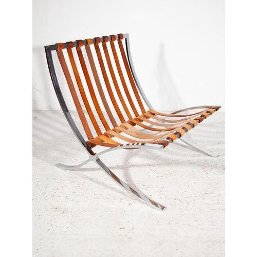 Vintage Barcelona Lounge Chairs by Mies Van Der Rohe for Knoll, 1970s, Set of 2 For Sale - Image 3 of 17