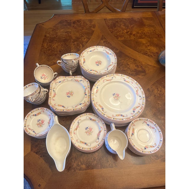 Johnson Brothers Antique Late 19th Century Rare Park Johnson Bros. England "Arundale" Pattern 68 Pieces Floral Dining Set For Sale - Image 4 of 18