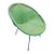 1950s Sam Avedon Styled Iron Outdoor/Patio Saucer Chair W/ Nylon Weaved Seat For Sale