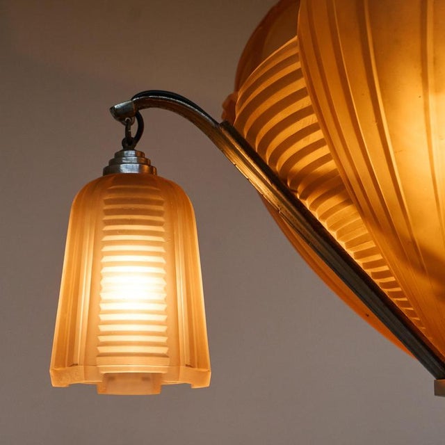 Art Deco Chandelier from Atelier Petitot, France, 1930s For Sale - Image 3 of 18