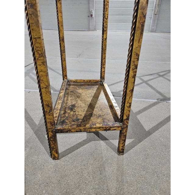 1970’s Hollywood Regency Gold Braided Gilt Iron Towel Rack For Sale - Image 11 of 17