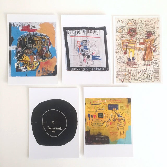 Jean Michel Basquiat Estate Rare Pop Art Postcard Prints Set of 25