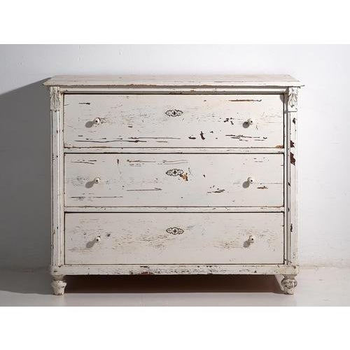 1920s Antique White Chest of Drawers, 1920s For Sale - Image 5 of 10
