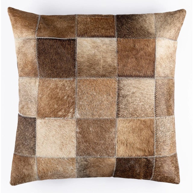 Handcrafted Cowhide Pillow: Luxurious, Genuine Cowhide Leather Throw Pillows Meticulously Hand Crafted Into A Stunning...