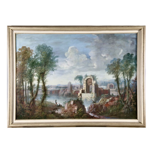 Maria Luigia Raggi, 18th Century Italian Capriccio Landscape Painting For Sale