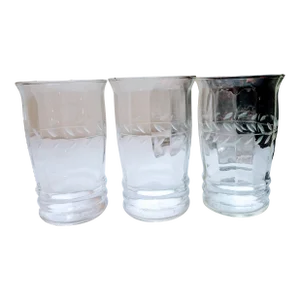 1960s Etched Laurel Anchor Hocking Glasses - Set of 3