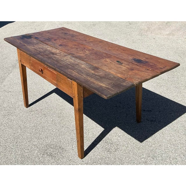 Vintage Plank Farm Table For Sale - Image 4 of 12