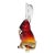 Cenedese Murano Sommerso Vintage Red Orange Fade Italian Art Glass Bunny Rabbit Figurine Sculpture For Sale