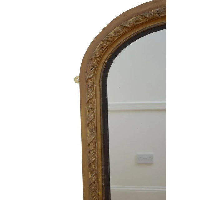 Paint Large Antique Gilded Wall Mirror, 1850 For Sale - Image 7 of 13