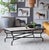 Moroccan Matthew Izzo Home Moroccan Zellige Unglazed Pink Tile and Iron X Base 51" Rectangle Coffee Table For Sale - Image 3 of 7