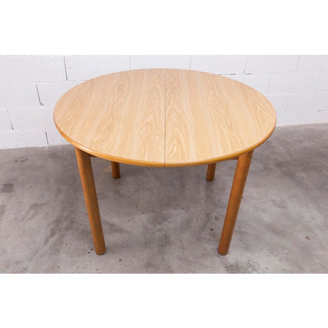Danish Convertible Round Table and Matching Chairs, 1980, Set of 5 For Sale - Image 15 of 18