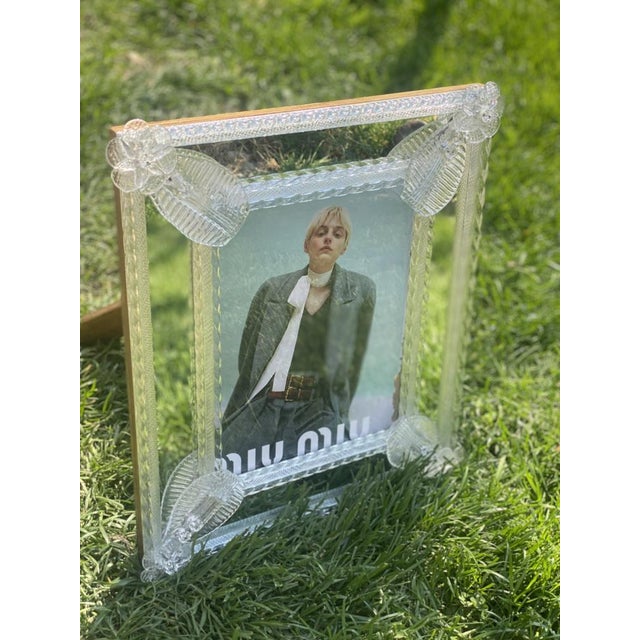 Early 21st Century Transparent Photo Frame Mirror in Murano Glass by Simoeng For Sale - Image 5 of 18
