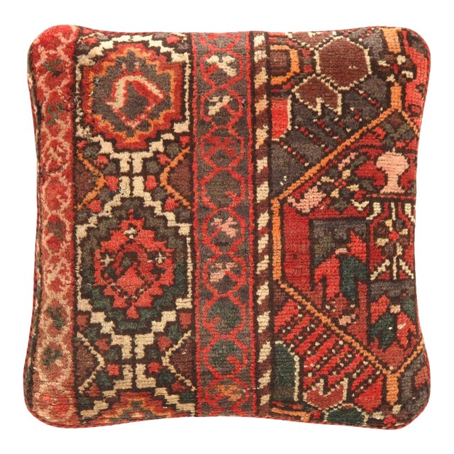 Pasargad Vintage Hand Knotted Farahan Rug Pillow For Sale