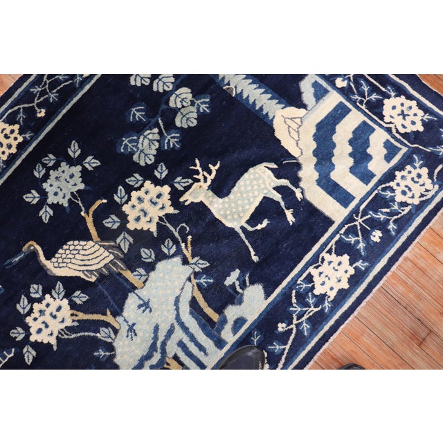Early 20th Century Chinese Peking Pictorial Rug - 4'4" x 6'10" For Sale - Image 4 of 18