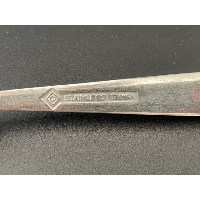 Mid 20th Century Mid Century Modern CI Stainless Grapefruit Spoons - Set of 2 For Sale - Image 5 of 5