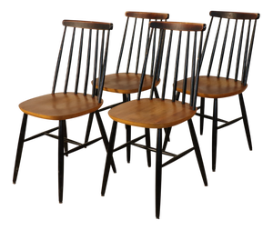 Vintage Wooden Chairs, 1960, Set of 4