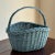 Farmhouse Vintage Cornflower Blue Market Basket For Sale - Image 3 of 11