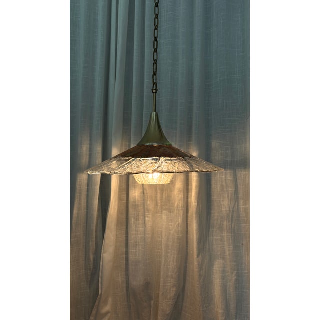 Orrefors Ceiling Lamp with Double Shade by Lars Hellsten for Orrefors, Sweden, 1970s For Sale - Image 4 of 15