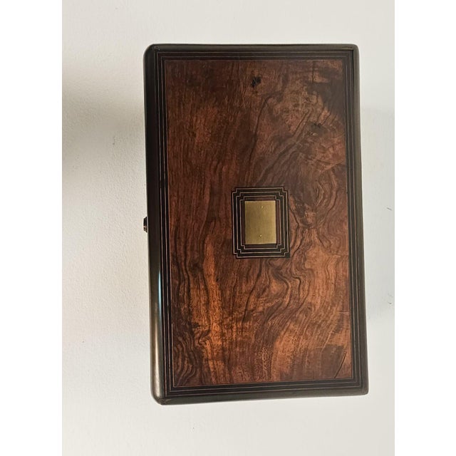 Burl Walnut Victorian English Lap Desk, Circa 1870 For Sale - Image 11 of 12