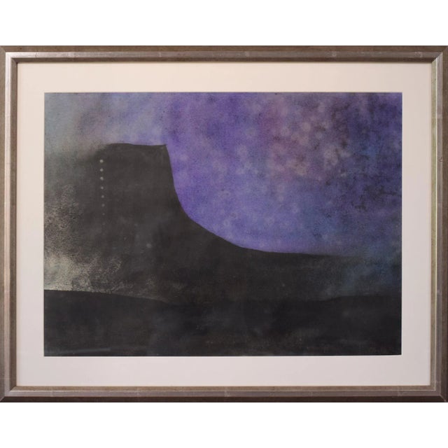 This wonderfully enigmatic image is alive with drama and mystery. The ominous shadowy form is cast upon a misty purple...