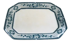Antique Burleigh Ware Large Blue & White Platter