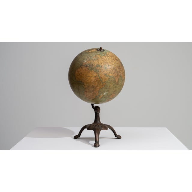 19th Century United States Brown Iron Globe For Sale - Image 11 of 15