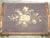 Brown Vintage Brown Rustic Footstool Stool W Floral Tapestry Needlepoint Fabric For Sale - Image 8 of 9